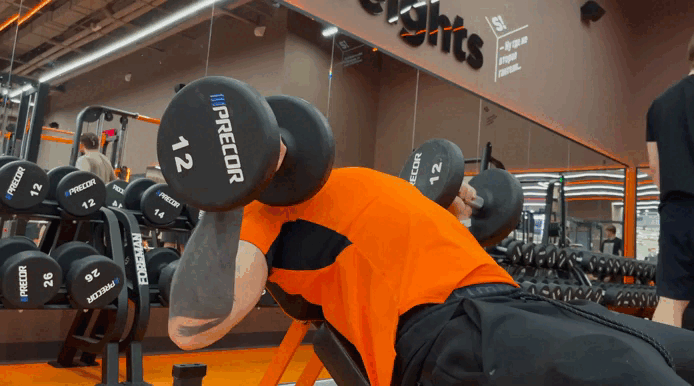 Жим гантелей лежа на наклонной скамье. Техника, ошибки и противопоказания – 5